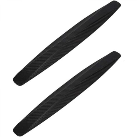 Lot de 2, universel en caoutchouc anticollision voiture coin pare-chocs garde protecteur anti-rayures bandes autocollant (noir)