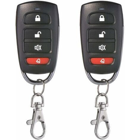 Lot de 2 Universel Porte De Garage Clonage Clé Fob Télécommande 433 MHz 4 bouton Cloner pour Porte de Garage Porte Électrique etc