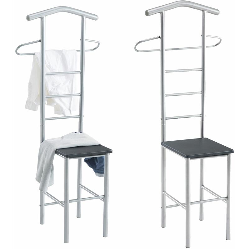 Lot de 2 valets jivo en métal, décor noir mat