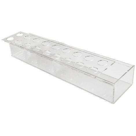 Lot de 2 vases à fleurs rectangulaires en acrylique, longs pots de fleurs, vases décoratifs pour onglets de bureau