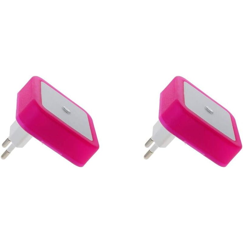 Lot de 2 veilleuses led à brancher pour salle de bain, avec capteur automatique du crépuscule à l'aube, pour chambre à coucher, cuisine, couloir,