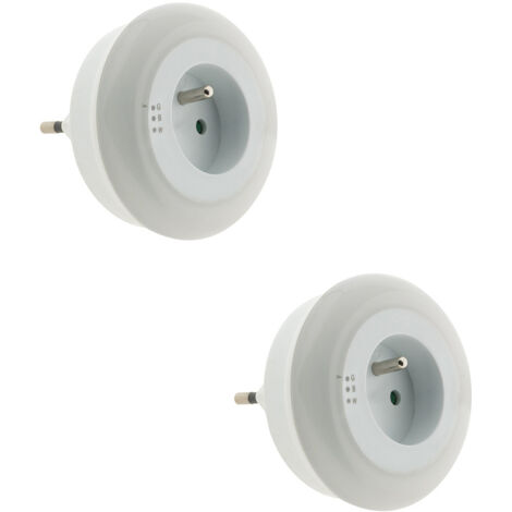 Lot de 2 veilleuses LED multicolores automatiques + capteur de jour - Otio