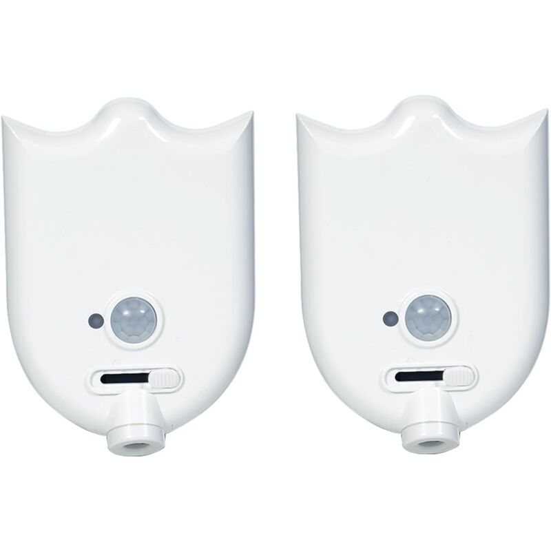 Lot de 2 veilleuses pour toilettes, détecteur de mouvement, projection lumineuse pour cuvette, éclairage LED pour l'intérieur des toilettes