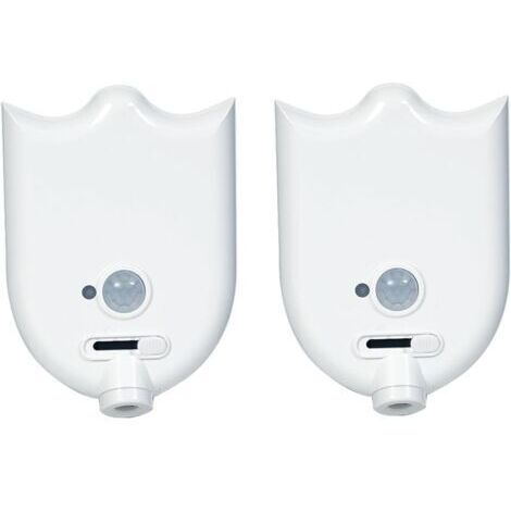 Lot de 2 veilleuses pour toilettes, détecteur de mouvement, projection lumineuse pour cuvette, éclairage LED pour l'intérieur des toilettes