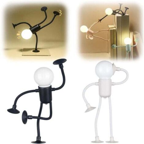 Lot de 2 veilleuses sportives amusantes – Formes interchangeables – Ventouse pour fixation sécurisée – Éclairage adaptatif pour enfants
