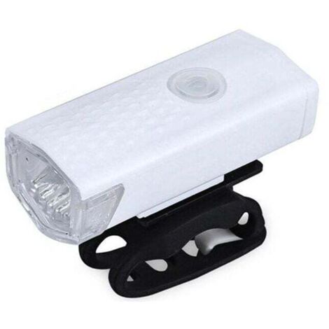 Lot de 2 vélos avant et arrière rechargeables USB blancs