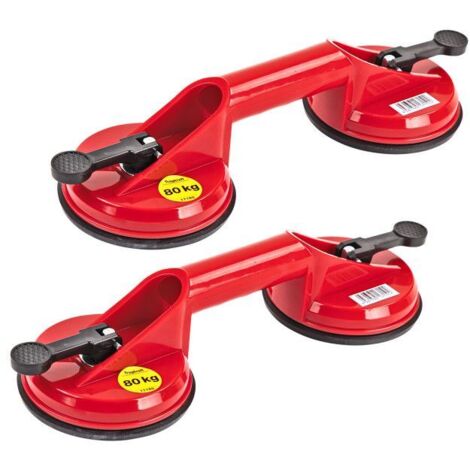 Lot de 2 ventouses - charge 80 kg - Manutention/ Débosselage/ Chantier