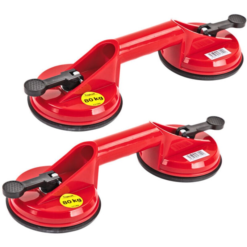 Lot de 2 ventouses - charge 80 kg - Manutention/ Débosselage/ Chantier