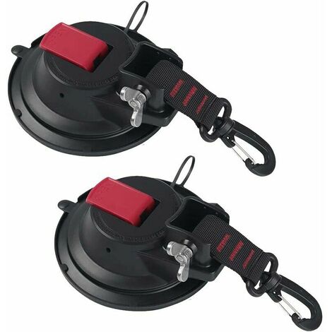 Lot de 2 ventouses solides ancre d'arrimage multifonctions ventouse puissante robuste avec crochet de fixation rotatif à 360 °