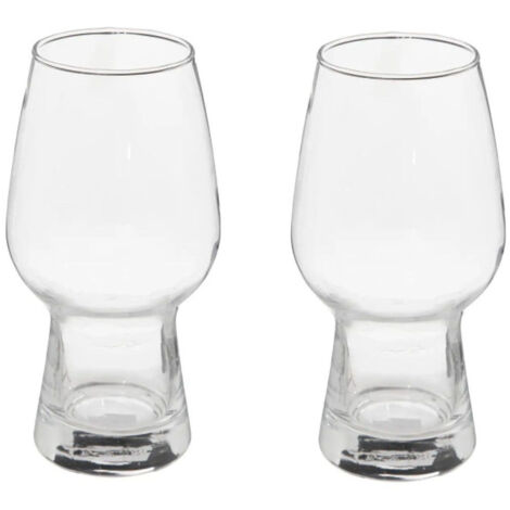 Lot de 2 Verres à Bière "Design" 43cl Transparent