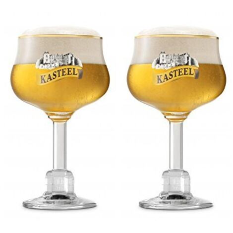 Lot de 2 verres Kasteel - Calices à bière belges 33 cl - Officiel