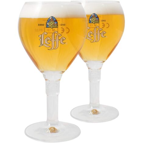 Lot de 2 verres Leffe - 33 cl - Verres à bière belges