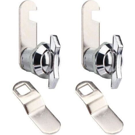 Lot de 2 verrous à came décalés à commande par le pouce, loquet de compartiment de camping-car, serrure à came non verrouillable pour porte de rangement de camping-car, armoires, tiroirs