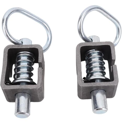 Lot de 2 verrous à ressort, ensemble de verrouillage à ressort soudé universel, adapté aux châssis de remorque, aux portes de remorque, aux supports d'angle, aux porte-pneus et aux hayons