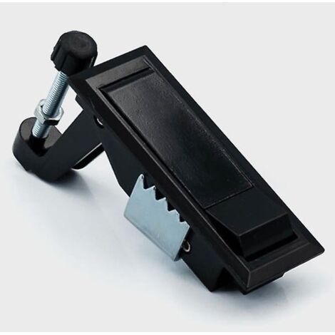 Lot de 2 verrous de porte à bouton-poussoir noirs pour tiroirs et placards - Idéal pour les camping-cars, les bateaux et les caravanes