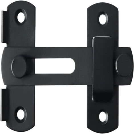 Lot de 2 verrous de porte en acier inoxydable, loquets intérieurs, finition noire mate