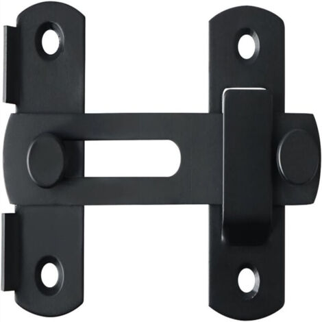 Lot de 2 verrous de porte en acier inoxydable, loquets intérieurs, finition noire mate