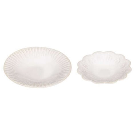 Lot de 2 Vide-Poches Design "Carmen" 15cm Blanc