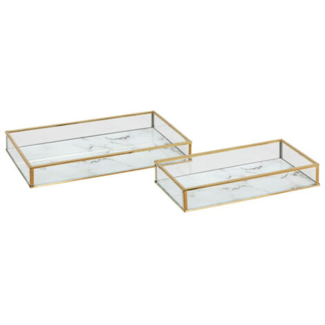 Lot de 2 Vide-Poches en Céramique "Rosio" 24cm Blanc