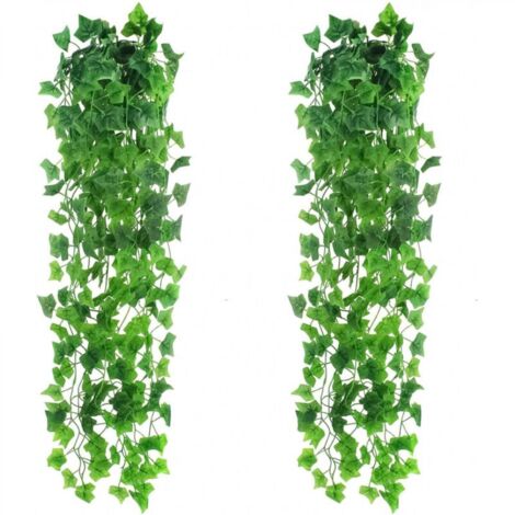 Lot de 2 vignes artificielles à suspendre de 99,1 cm - Lierre artificiel à suspendre - Feuilles de printemps tombantes - Vignes artificielles pour mur,chambre à coucher,intérieur,extérieur