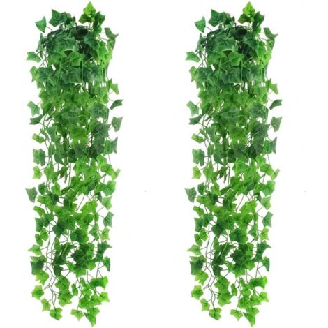 Lot de 2 vignes artificielles à suspendre de 99,1 cm - Lierre artificiel à suspendre - Feuilles de printemps tombantes - Vignes artificielles pour mur,chambre à coucher,intérieur,extérieur