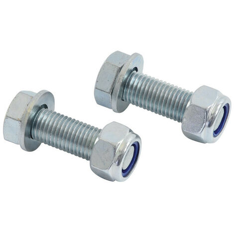 Lot de 2 vis de fixation chape d'attelage et rotule Filetage 50 mm