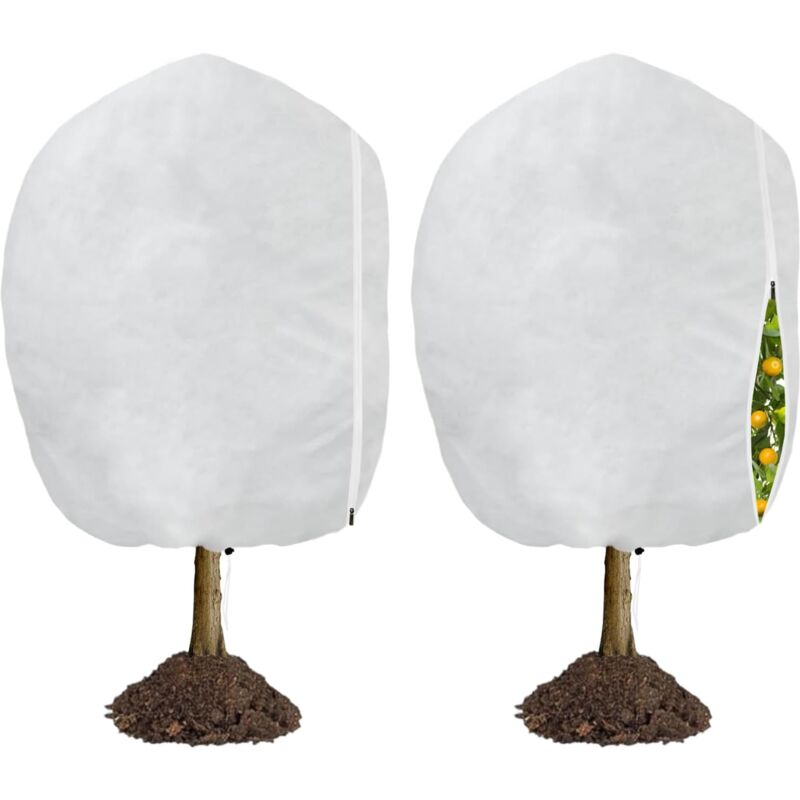 Lot de 2 Voile Hivernage Plante Exterieur, Housse Hivernage pour Plantes,Voile D'hivernage 240 x 200cm, Bache Hivernage Protection Plante Hiver pour