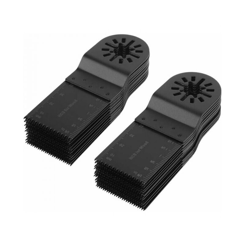 Cyslmuk - Lot de 20 34 mm lames de scie oscillante, outil multifonction lame, lame oscillante pour la réparation de la coupe