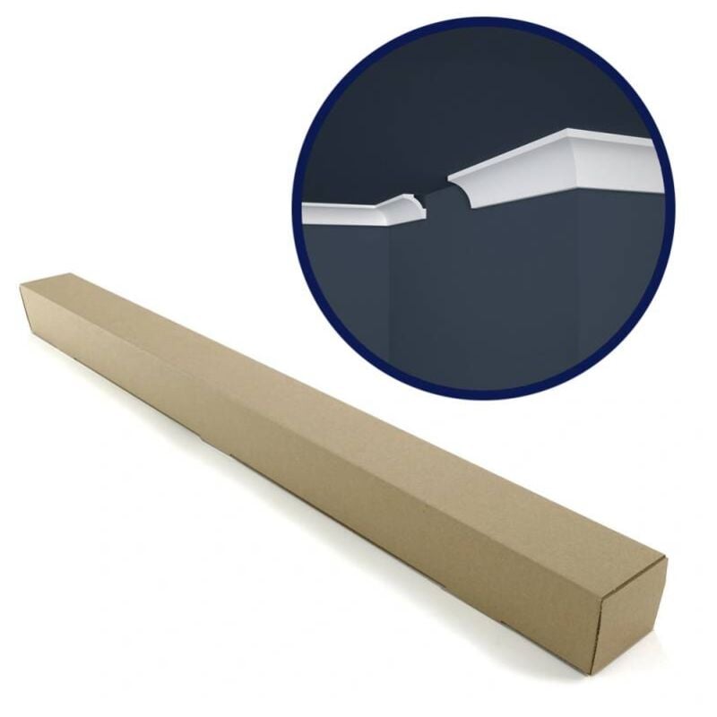 Lot de 20 (40ml) Corniches de Plafond décoratives - Lisse - 200x5x5 cm