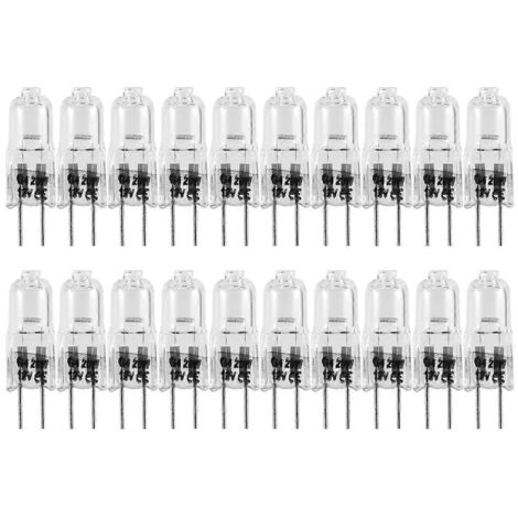Lot de 20 ampoules halogènes G4, 20 W, 12 V (voir photo)