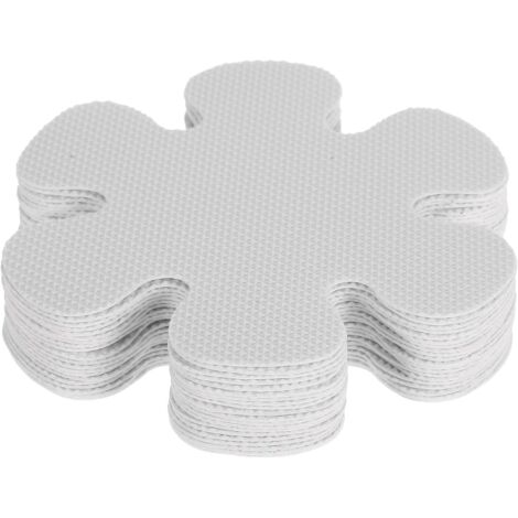 Lot de 20 Autocollants Antidérapants 10 Cm en Fleur en Peva Transparent