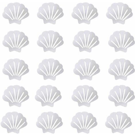 Lot de 20 autocollants antidérapants pour douche, bandes de sécurité antidérapantes pour baignoires et salles de douche, bandes adhésives, imperméables, transparentes.
