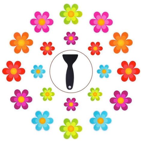 Lot de 20 autocollants antidérapants pour sol de douche et baignoire avec raclette - Qualité supérieure