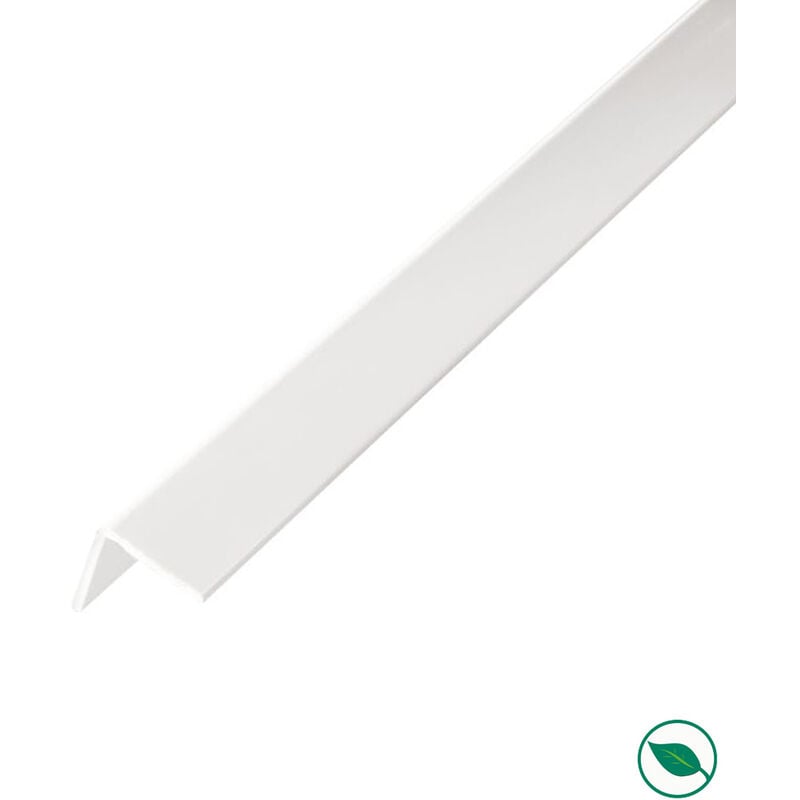 Forestea - Lot de 20 baguettes angles pvc blanc 2600 x 15 x 15 mm