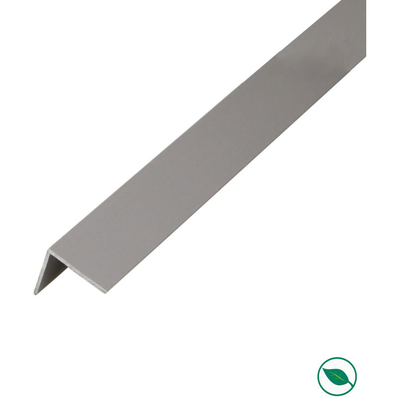 Lot de 20 baguettes angles pvc gris 2600 x 20 x 20 mm