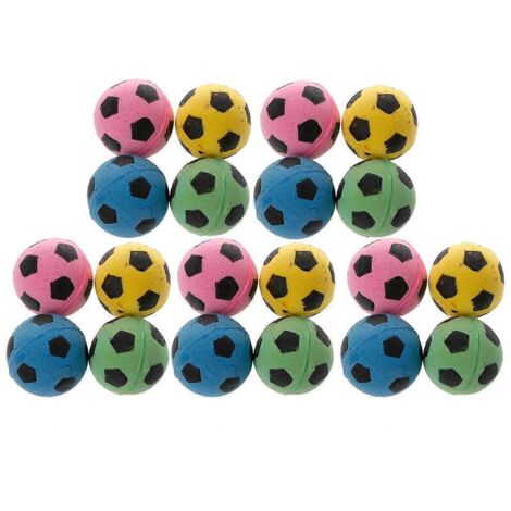 Lot de 20 balles pour chien, jouet interactif pour chat et chien, balle de lancer extérieur pour rapporter.
