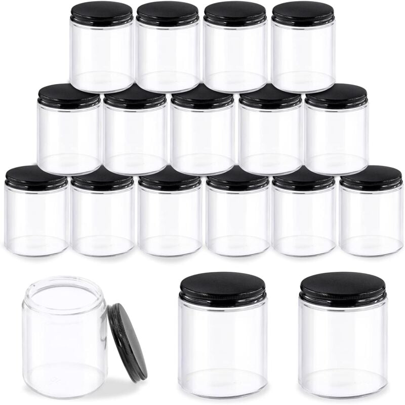 Lot de 20 bocaux en verre avec couvercle 240 ml