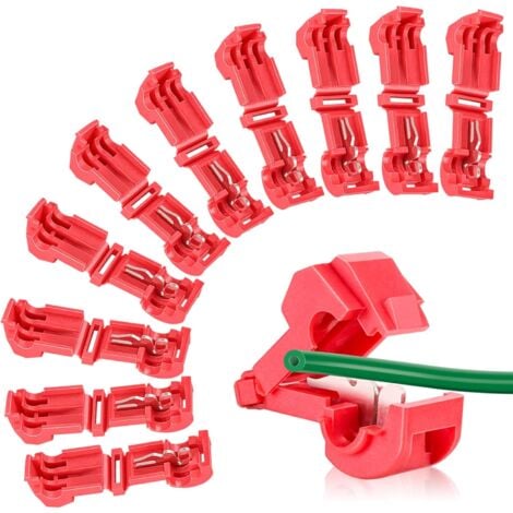SHINING HOUSE Lot de 20 bornes de raccordement pour robot tondeuse - Station de charge - Connecteur rapide en T - Pour tondeuse robot Husqvarna Automower, Worx, Bosch, Gardena