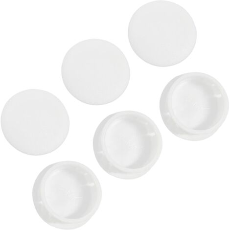 Lot de 20 Bouchons en Plastique à Clipser pour Trou de Perçage Rond de 18 mm, Cache Trou Meuble pour Armoire, Bureau, Armoire, Blanc