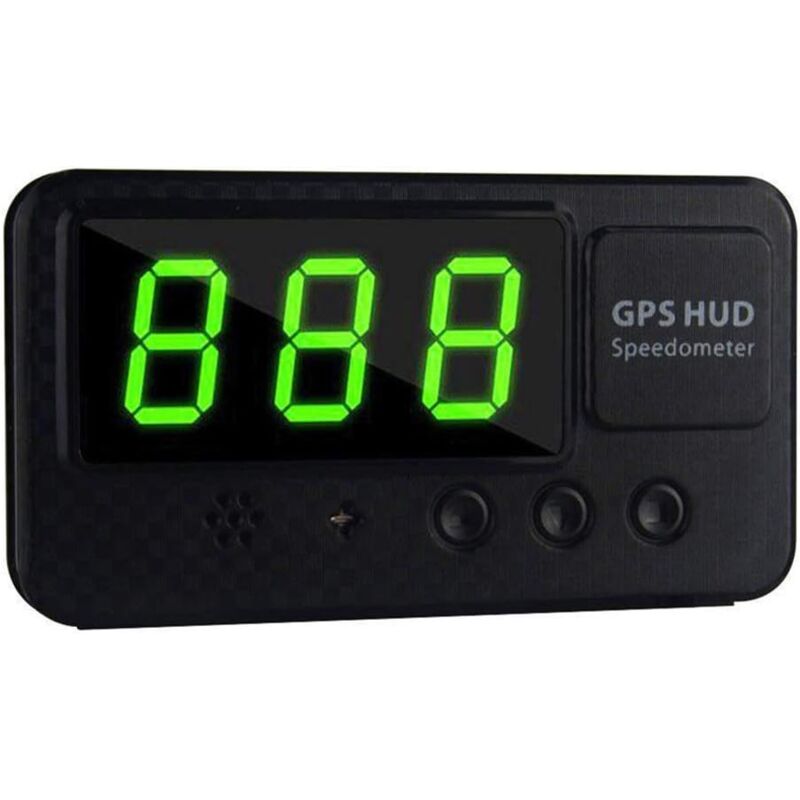 Mowze - Compteur de vitesse numérique universel gps pour voiture, camion, moto et autres véhicules (107 x 58 x 6 mm), noir)