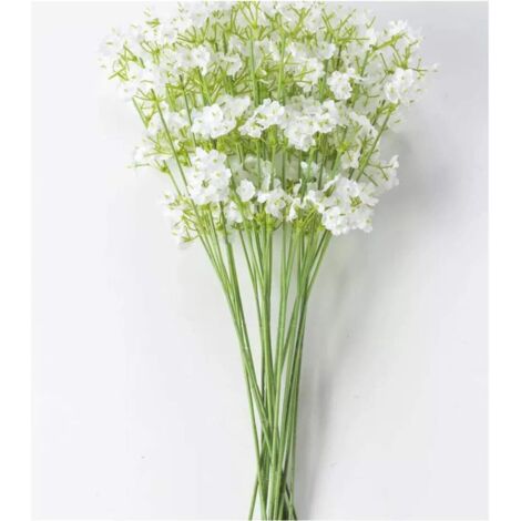 Lot de 20 bouquets de fleurs de gypsophile, fleurs artificielles pour bébés, fausses fleurs en soie pour bouquet de mariée, fêtes de mariage, librairie, café, décoration DIY