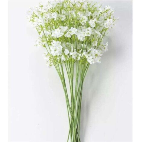 Lot de 20 bouquets de fleurs de gypsophile, fleurs artificielles pour bébés, fausses fleurs en soie pour bouquet de mariée, fêtes de mariage, librairie, café, décoration DIY