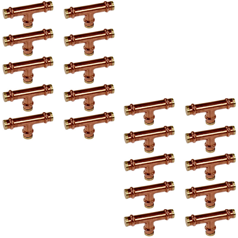 Lot de 20 Boutons de meuble cuivre et laiton "Vintage - Retro" - Arcanaute