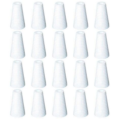 Lot de 20 boutons de tirette pour stores, supports de cordon blancs, pendentifs pour tirette.