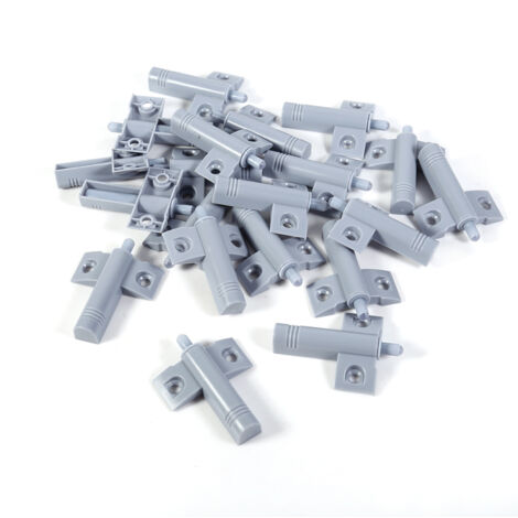 Lot de 20 butées de porte d'armoire de cuisine, tiroir, fermeture douce et silencieuse, amortisseurs gris/blanc