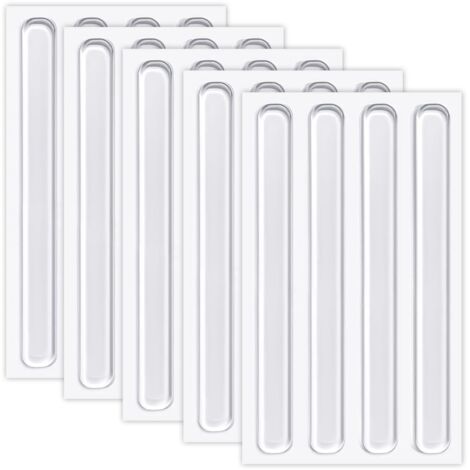 Lot de 20 butées transparentes pour meubles, tampons en silicone pour portes de placards, bandes adhésives transparentes, stop-portes pour protéger les surfaces des rayures et des chocs (150152MM)