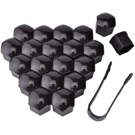 Lot de 20 cache-écrous de roue, 19 mm/0,75", protection extérieure pour vis de moyeu de voiture, capuchon antivol avec outil de démontage, décoration universelle de remplacement anti-poussière
