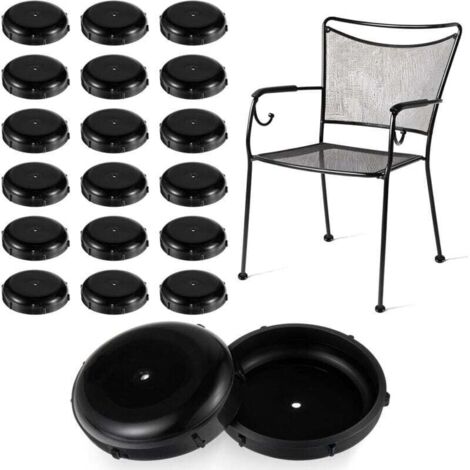 Lot de 20 capuchons ronds en plastique pour pieds de meubles de terrasse, pieds de chaise en fer forgé, pour tables et chaises en métal, protection du sol, 3,8 cm