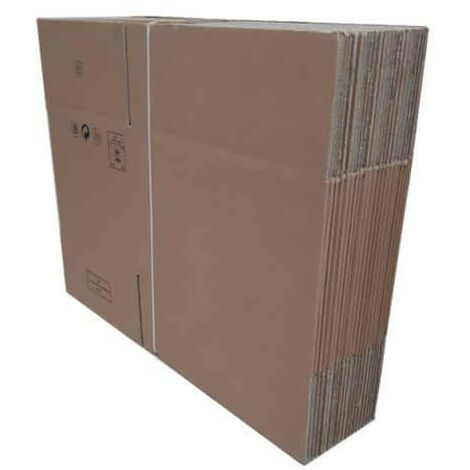 Lot de 20 cartons de déménagement 40x30x27 cm – Pour objets fragiles et vêtements – Compatible avec protections supplémentaires