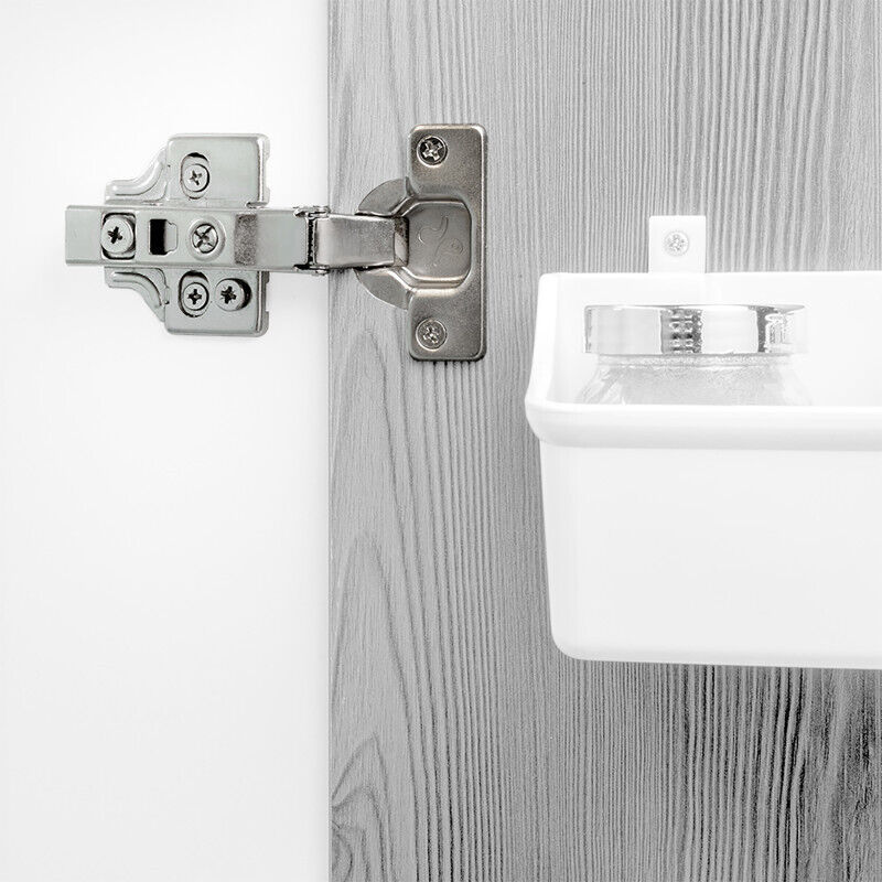 Emuca - Charnière droite avec fermeture amortie et embase X91 (Lot de 20)